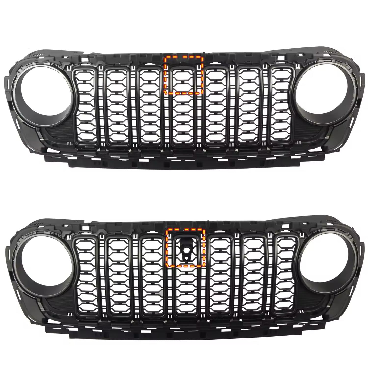 GRIGLIA MASCHERINA JEEP WRANGLER JL GLADIATOR JT 2024 CON TELECAMERA