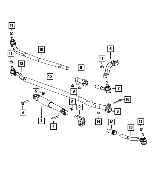 BARRA DI STERZO CON TESTINA JEEP WRANGLER JK