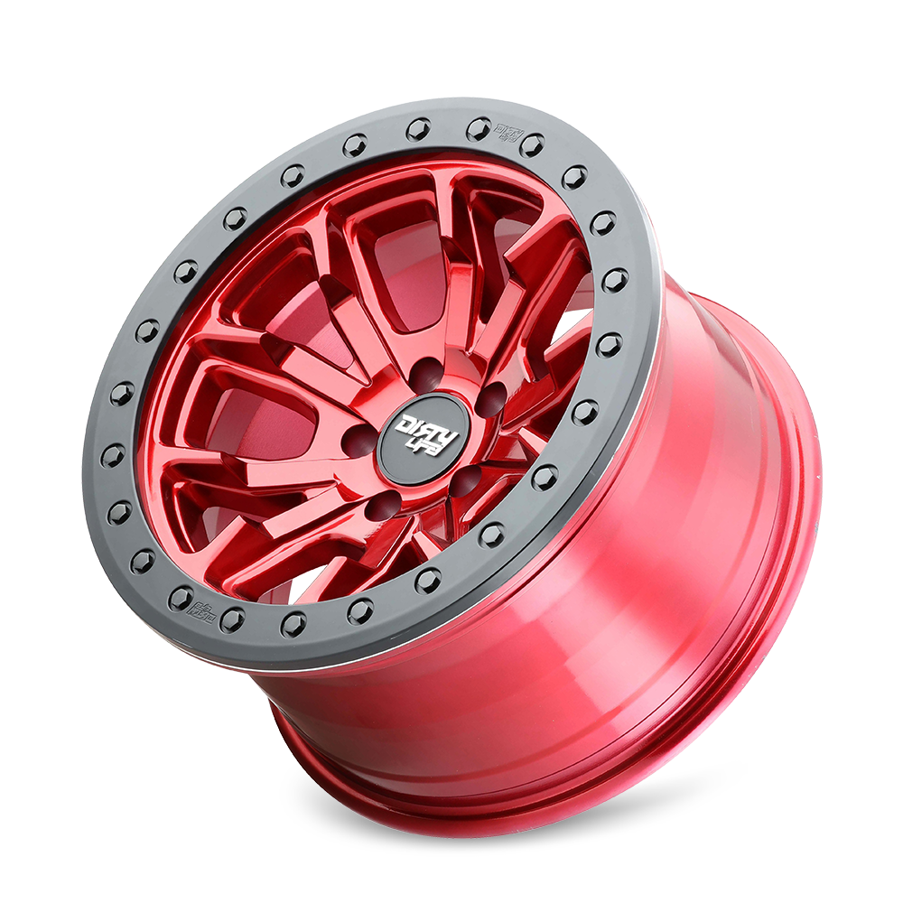 CERCHIO DIRTY LIFE DT-1 9303 17” 5x127 ET-12mm 78.1mm JEEP WRANGLER JK JL CANDY RED