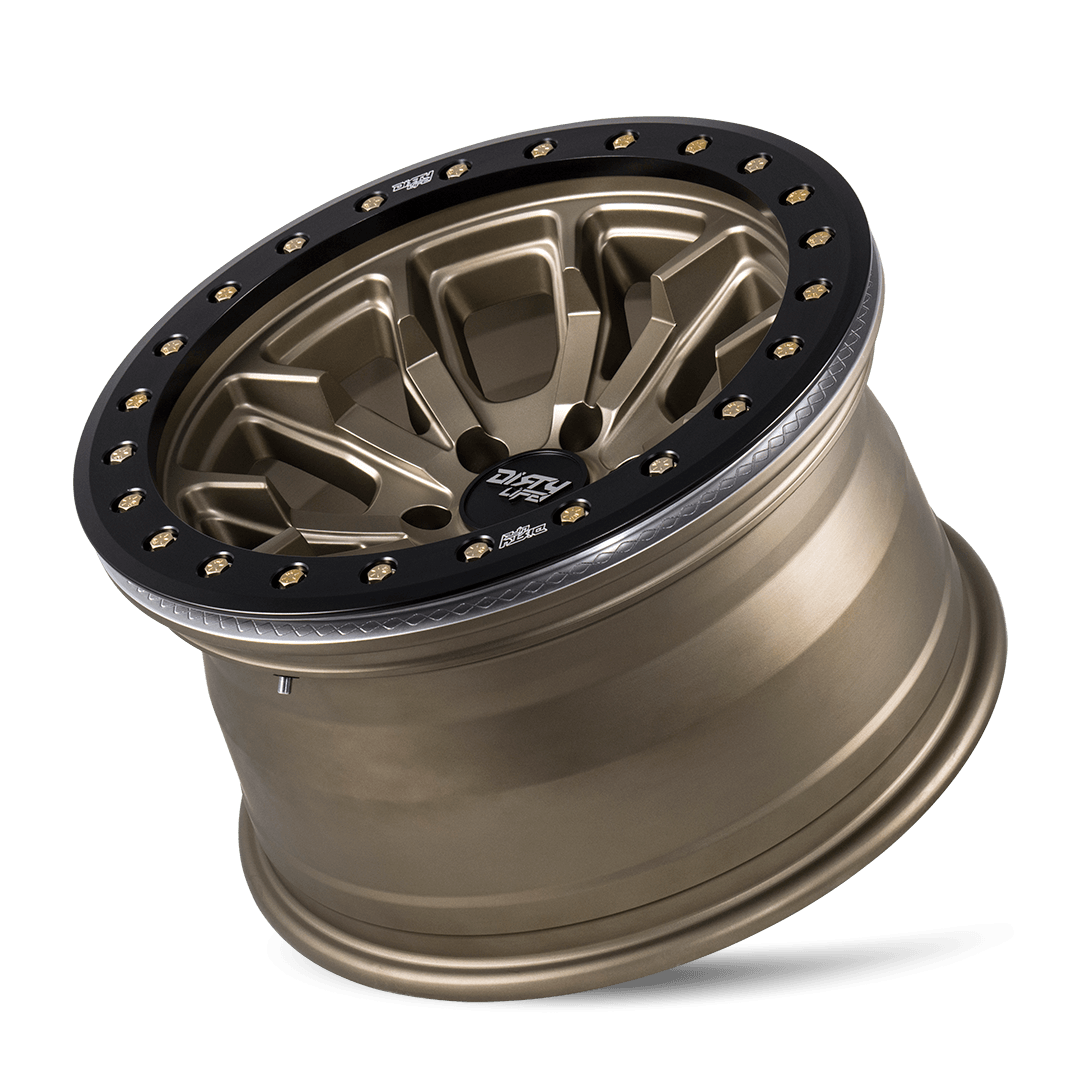 CERCHIO DIRTY LIFE DT-1 9303 17” 5x127 ET-12mm 78.1mm JEEP WRANGLER JK JL SATIN GOLD