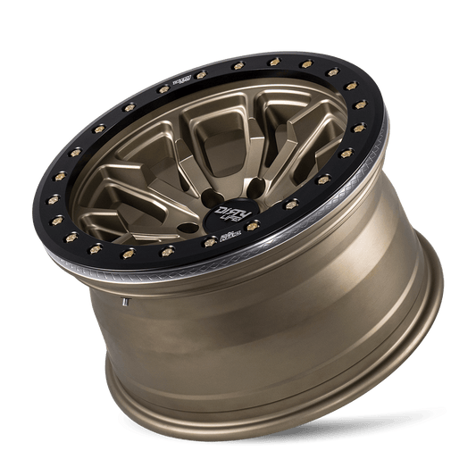 CERCHIO DIRTY LIFE DT-1 9303 17” 5x127 ET-12mm 78.1mm JEEP WRANGLER JK JL SATIN GOLD