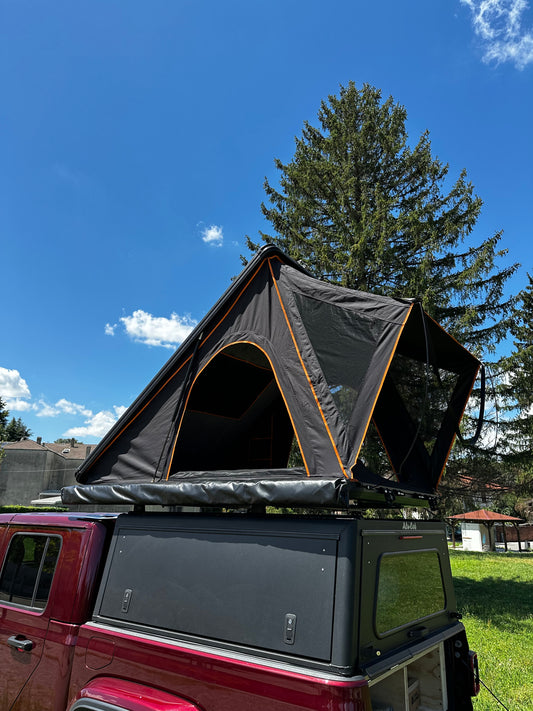 TENDA DA TETTO AUTO CARGO 130 IN ALLUMINIO ROOF TENT NERA ST01