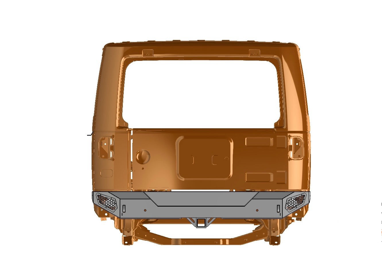 PARAURTI POSTERIORE BGA SHORT JEEP WRANGLER JK