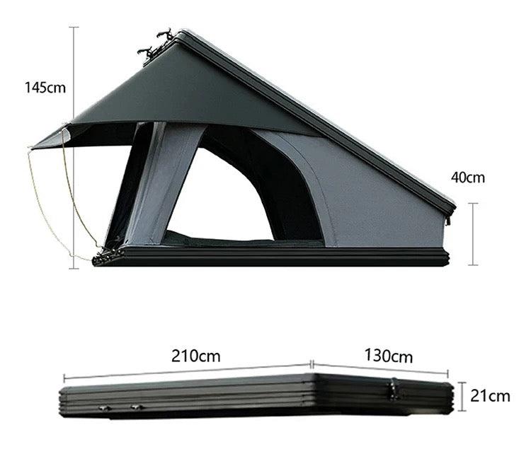 TENDA DA TETTO AUTO IN ALLUMINIO ROOF TENT NERA ST02