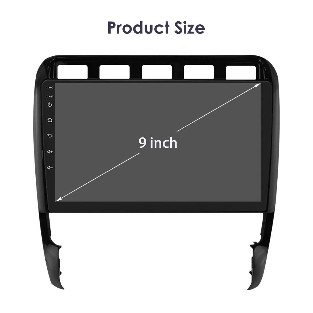 AUTO RADIO LCD 9” CARPLAY 2DIN PORSCHE CAYENNE 9PA 2002-2010