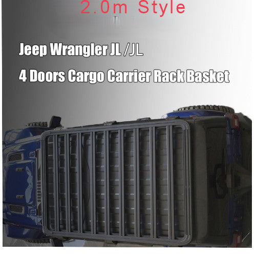 PORTAPACCHI IN ALLUMINIO JEEP WRANGLER JL 2 M X 1.40 M