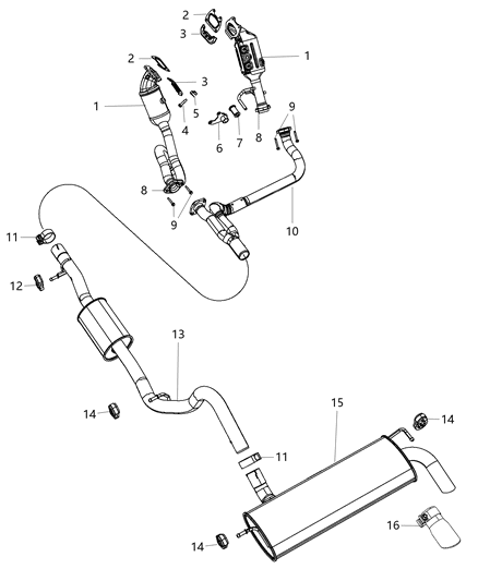 SUPPORTO ANTIVIBRANTE SCARICO JEEP WRANGLER JK