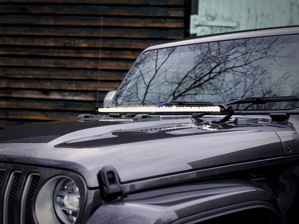 KIT STAFFE BARRA LED LAZER COFANO JEEP WRANGLER JL E GLADIATOR JT