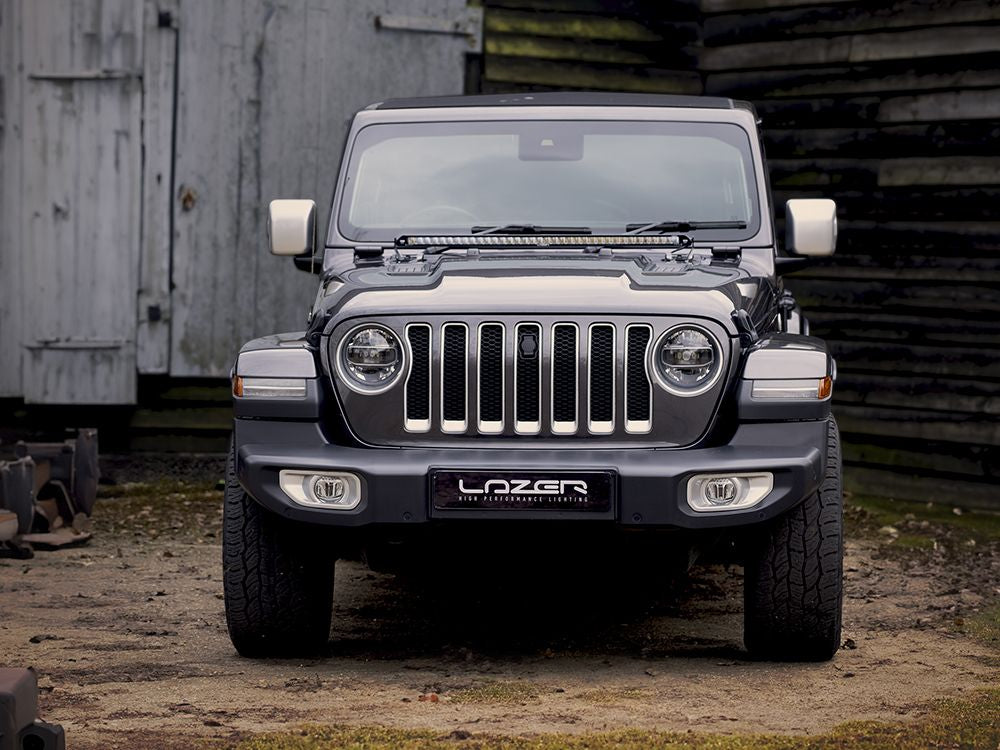 KIT STAFFE BARRA LED LAZER COFANO JEEP WRANGLER JL E GLADIATOR JT