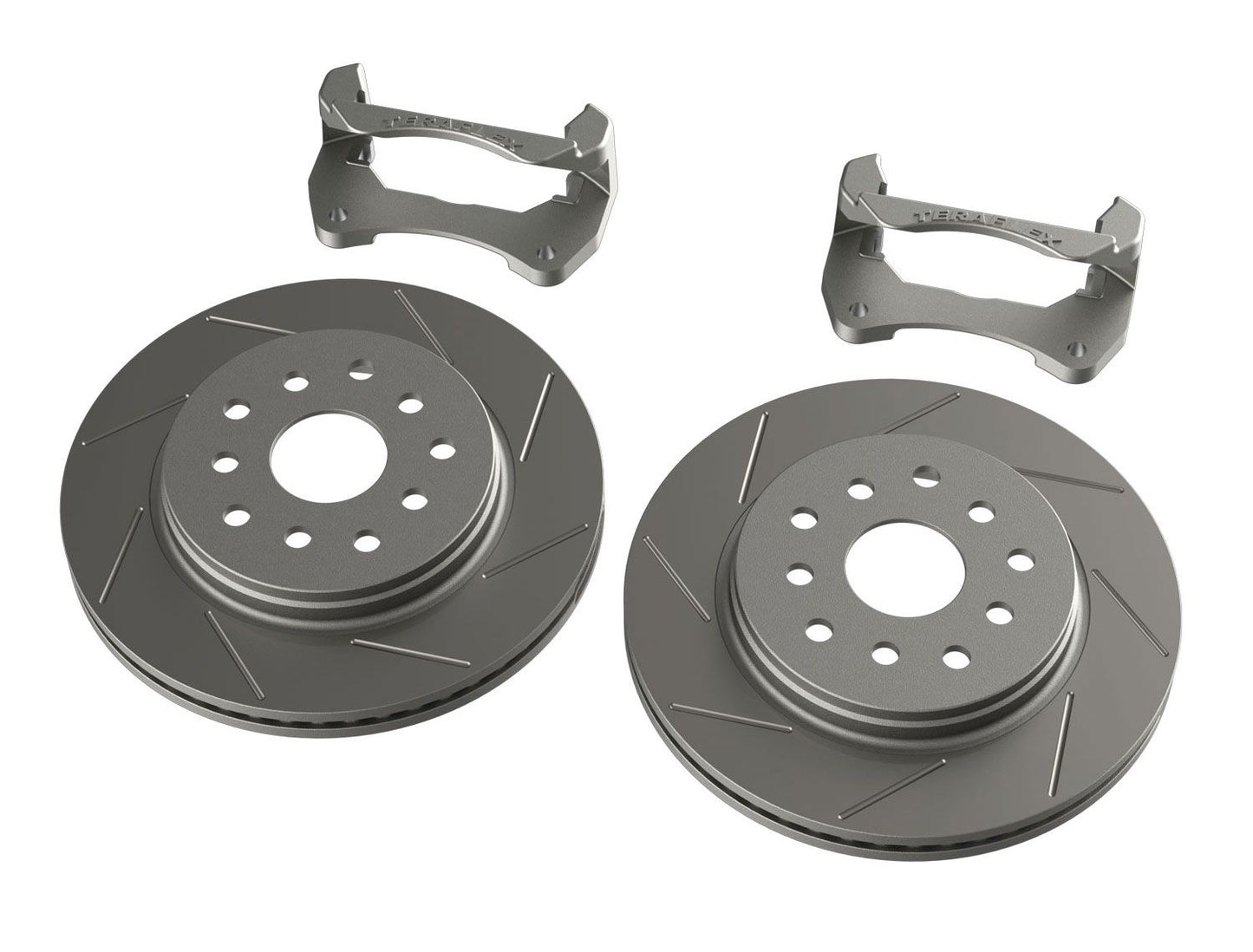SET DISCHI FRENO ANTERIORI MAGGIORATI TERAFLEX BIG ROTOR JEEP WRANGLER JK