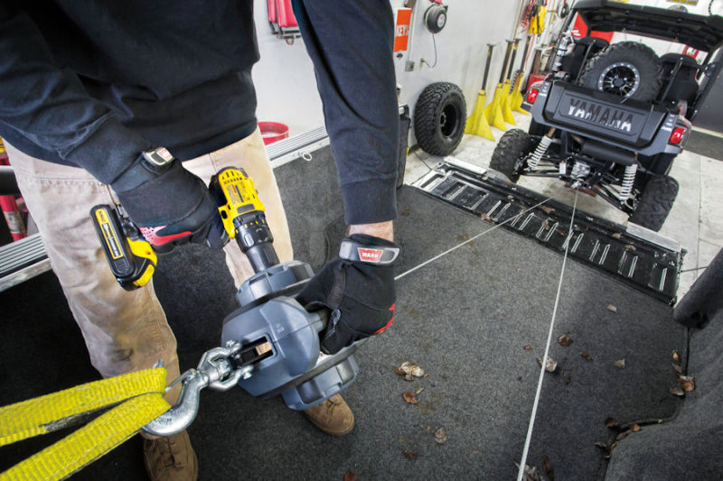 WARN VERRICELLO PORTATILE DRILL WINCH FUNZIONAMENTO CON TRAPANO CON CAVO TESSILE - 340 KG
