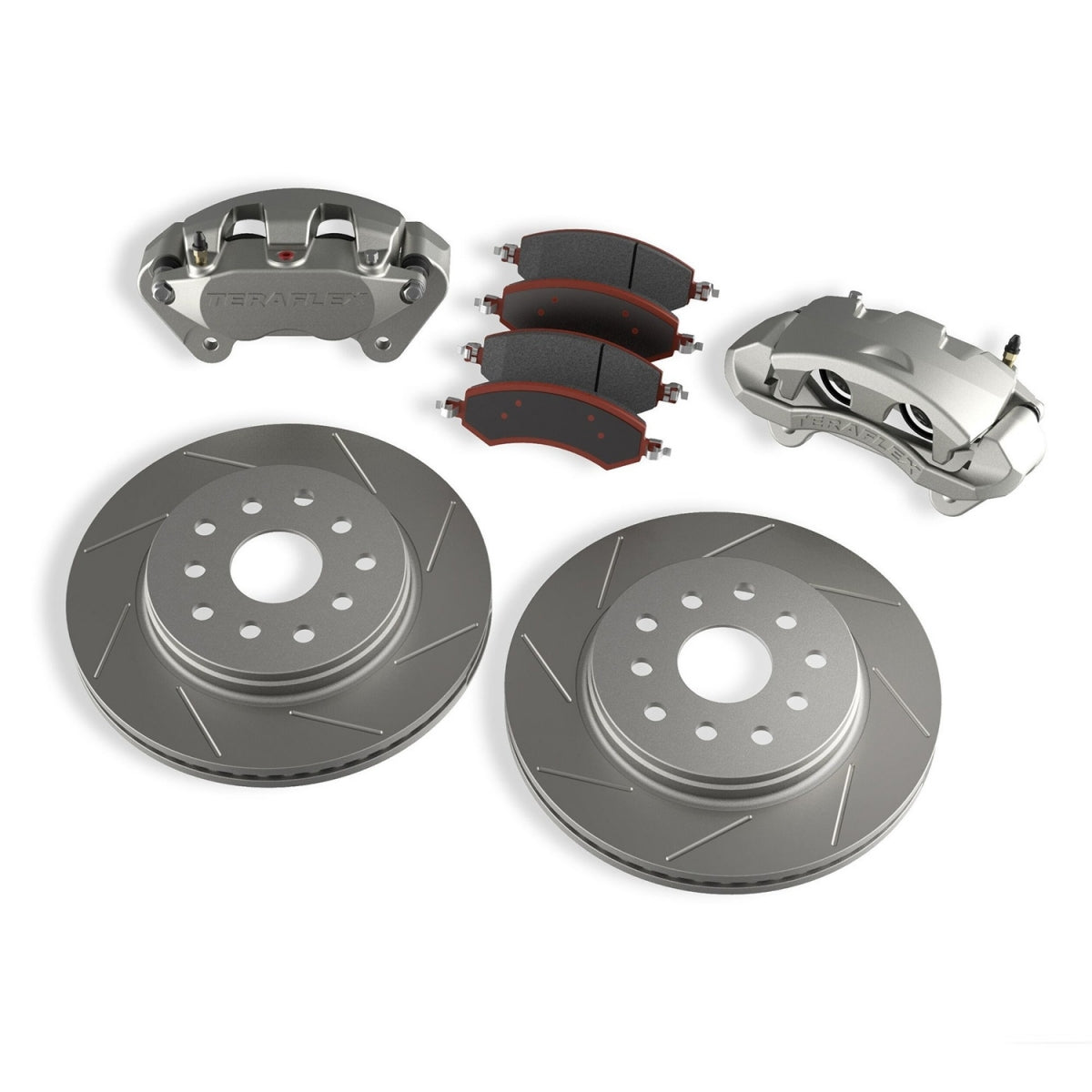 IMPIANTO FRENANTE ANTERIORE DISCHI E PINZE TERAFLEX BIG BORE JEEP WRANGLER JK