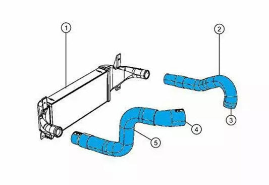 TUBI INTERCOOLER IN SILICONE JEEP WRANGLER JK 2.8 CRD
