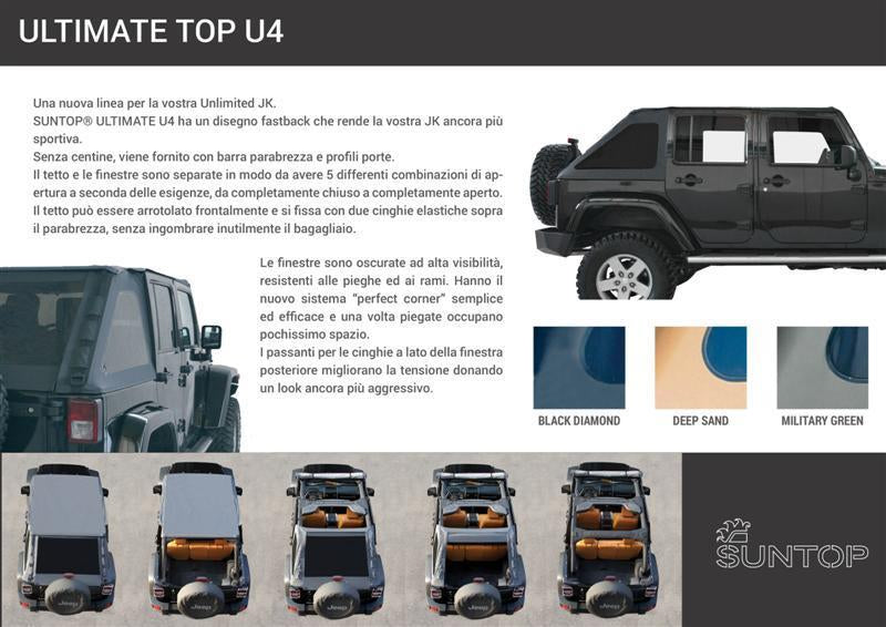 SOFT TOP SUNTOP FASTBACK JEEP WRANGLER JK 4 porte