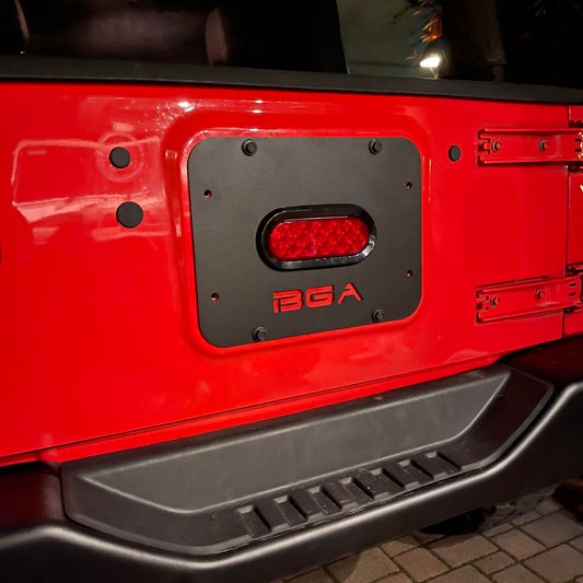 PIASTRA RIMOZIONE RUOTA DI SCORTA CON TERZO STOP JEEP WRANGLER JK