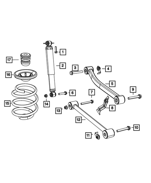 PUNTONE POSTERIORE SUPERIORE STANDARD JEEP WRANGLER JK