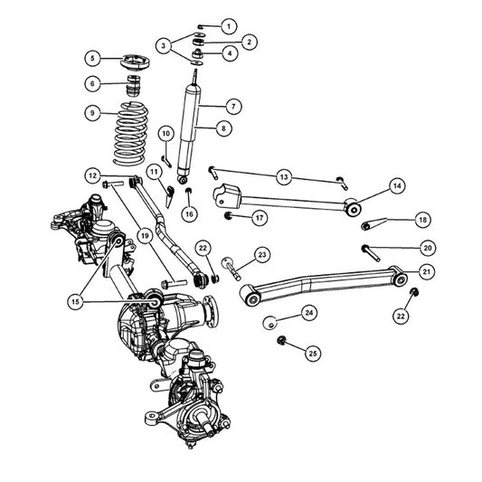 PUNTONE ANTERIORE INFERIORE STANDARD JEEP WRANGLER JK