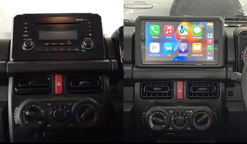 AUTO RADIO LCD 9” GPS BLUETOOTH CARPLAY ANDROID 13 2DIN TOUCH SCREEN SUZUKI JIMNY 2018 IN POI