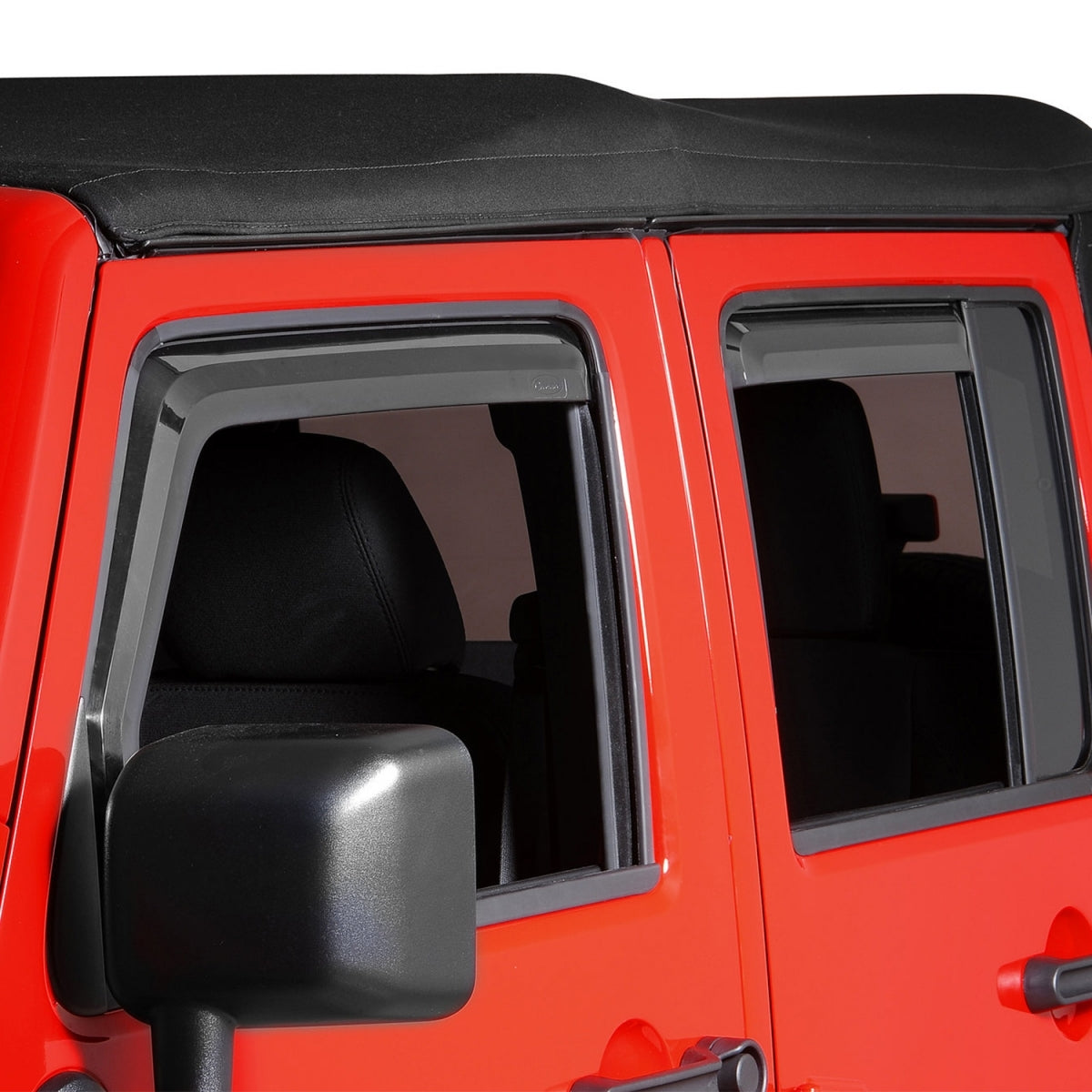 Deflettori D'Aria HEKO Per Jeep Wrangler 2007-2018 - Set 2 Pezzi Fum&eacute;