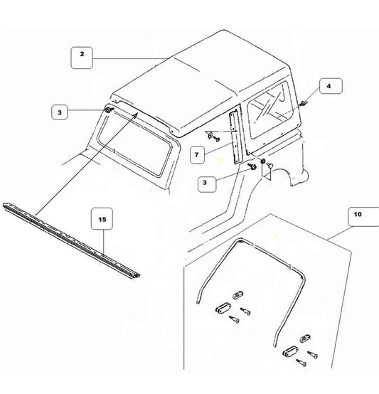 PROFILO SOFT TOP PARABREZZA SUZUKI SAMURAI SANTANA SJ